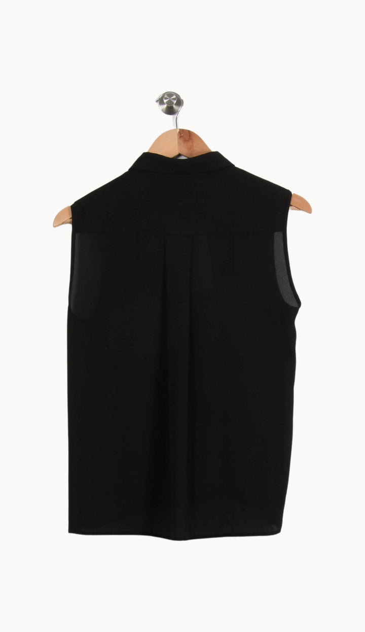 Chemise Sans Manches Noire - Taille XS/34 de la marque The Kooples | PARAD52000 - Vendu par Paradigme - Image 4