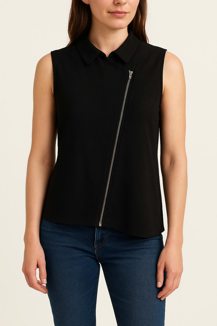 Chemise Sans Manches Noire - Taille XS/34 de la marque The Kooples | PARAD52000 - Vendu par Paradigme - Image 1