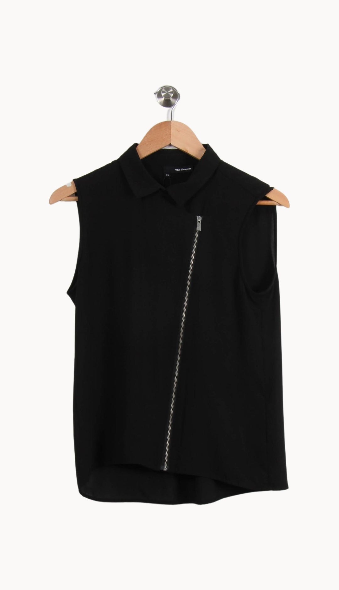 Chemise Sans Manches Noire - Taille XS/34 de la marque The Kooples | PARAD52000 - Vendu par Paradigme - Image 2