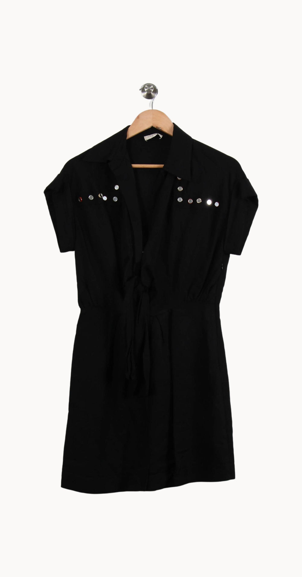 Robe Chemise Noire - Taille S/36 de la marque Sandro | PARAD52004 - Vendu par Paradigme - Image 2