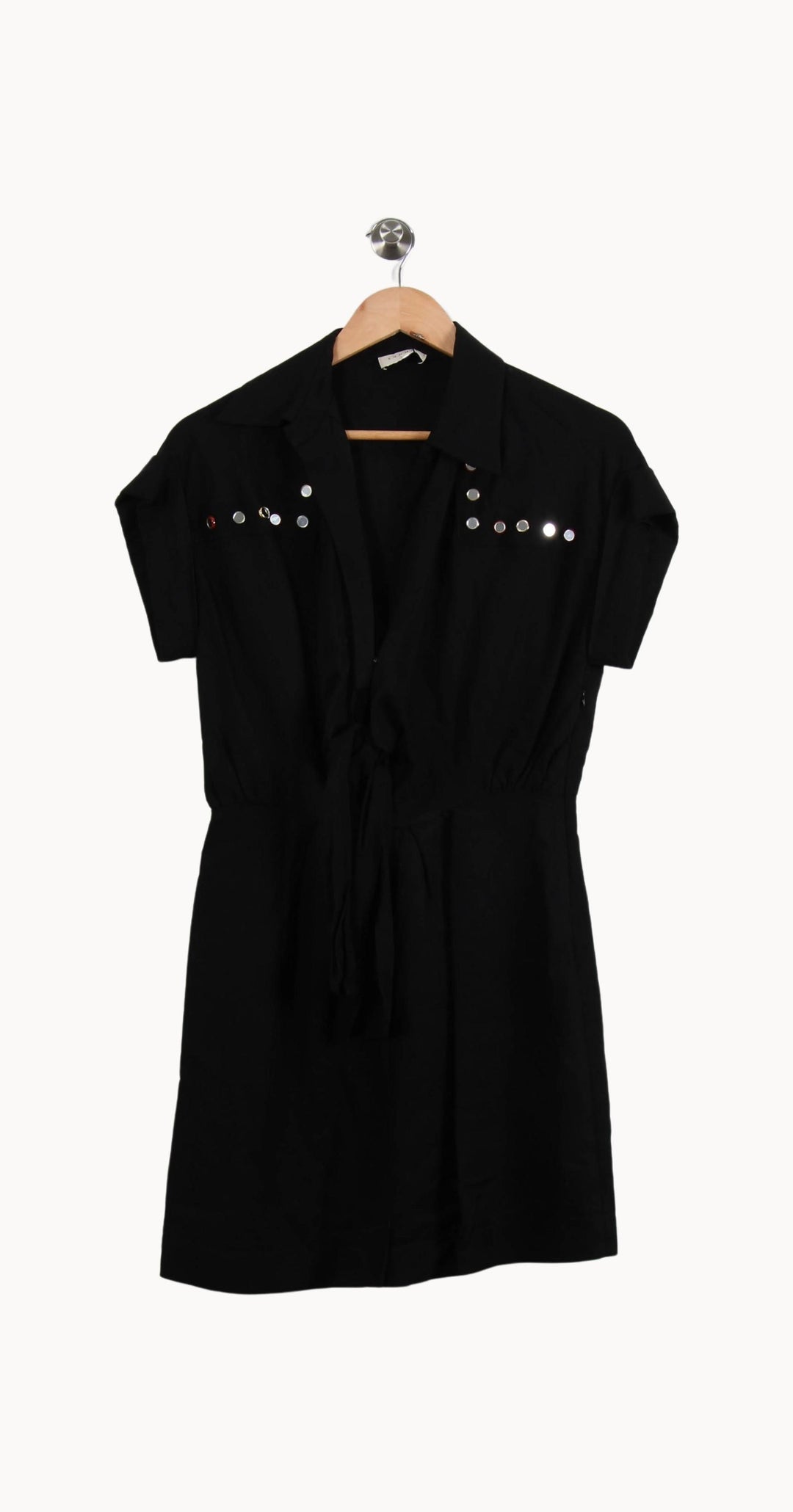 Robe Chemise Noire - Taille S/36 de la marque Sandro | PARAD52004 - Vendu par Paradigme - Image 2