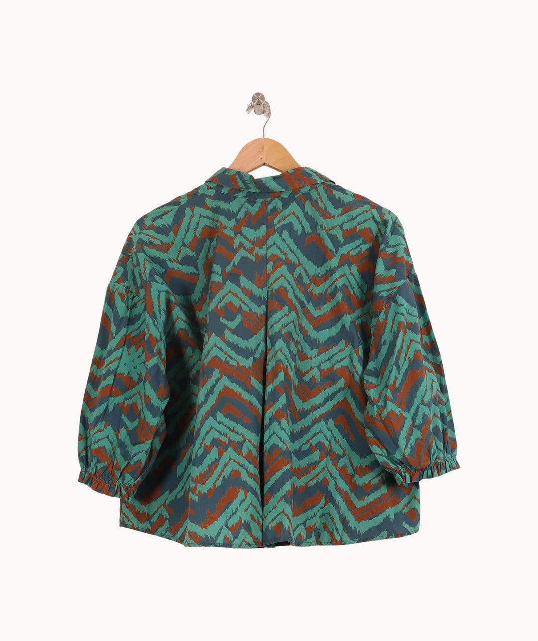 Blouse Verte et Orange - Taille L/40 de la marque Caroll | PARAD52008 - Vendu par Paradigme - Image 4