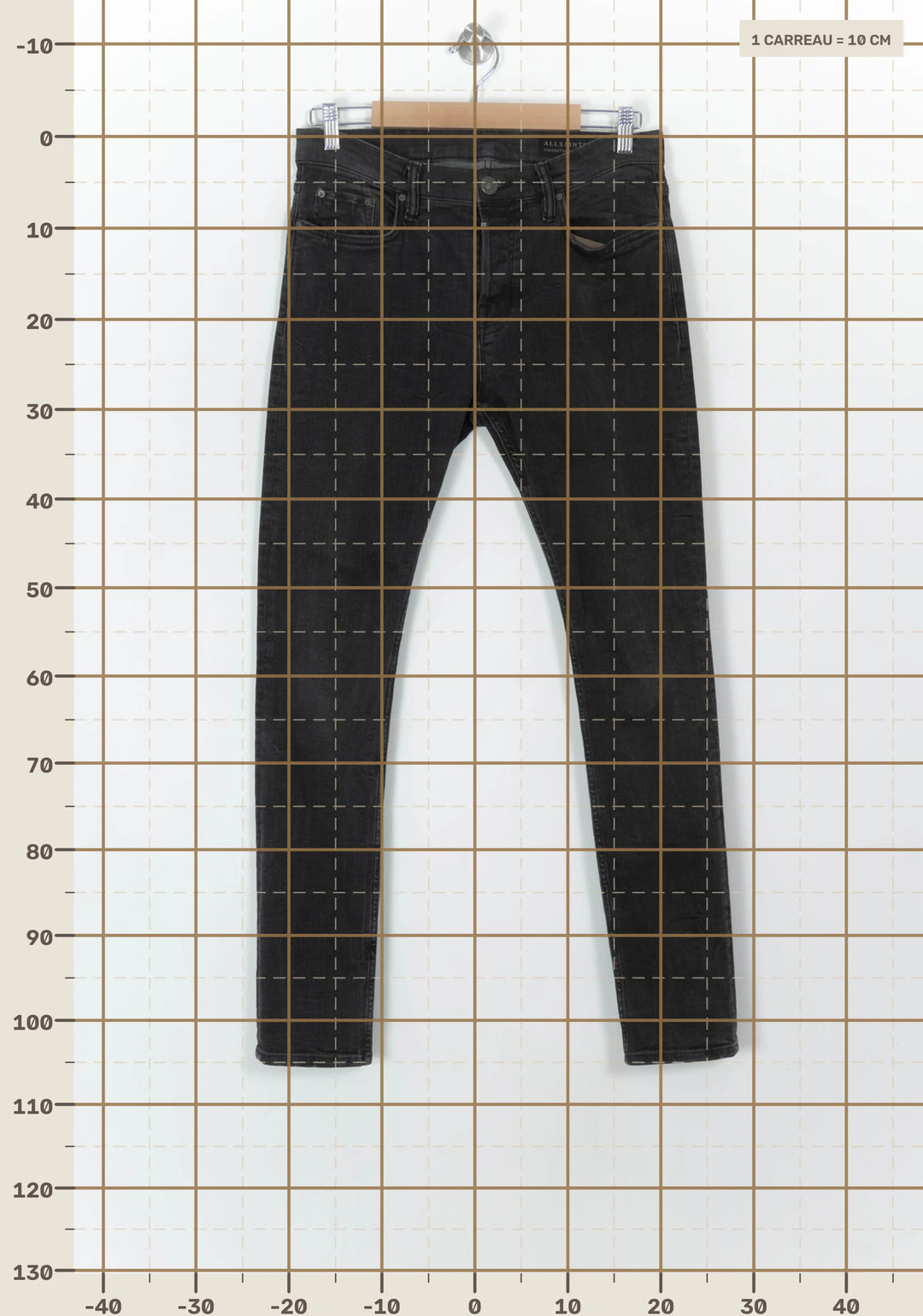 Jean Skinny Noir - Taille L/40 de la marque All Saints | PARAD52021 - Vendu par Paradigme - Image 4