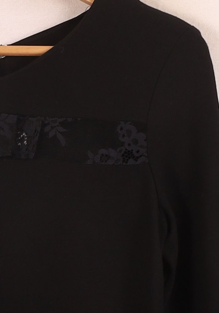 Robe Dentelle Noire - Taille M/38 de la marque Sandro | PARAD52026 - Vendu par Paradigme - Image 3