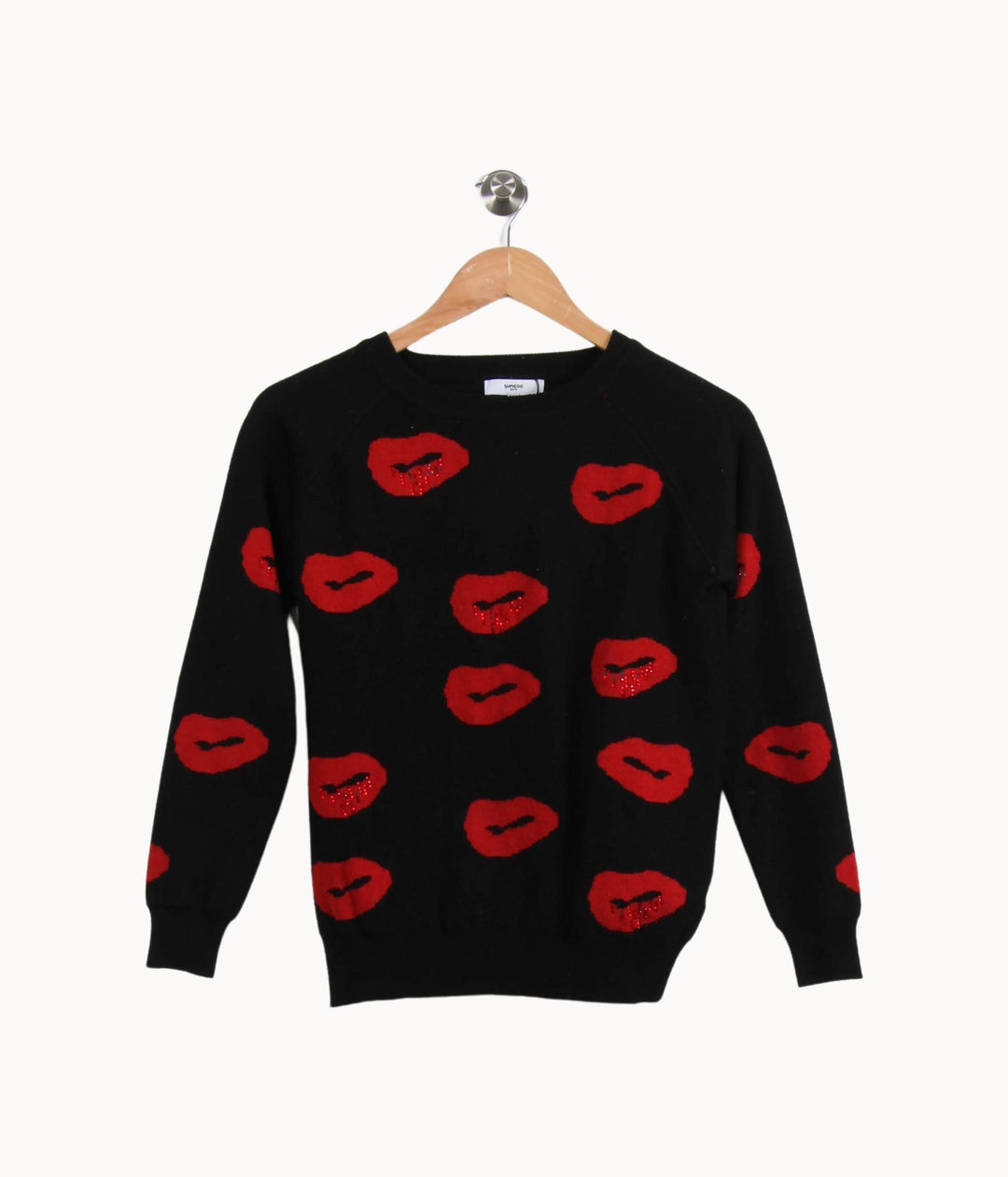 Pull Noir et Rouge - Taille S/36 de la marque Suncoo | PARAD52028 - Vendu par Paradigme - Image 2