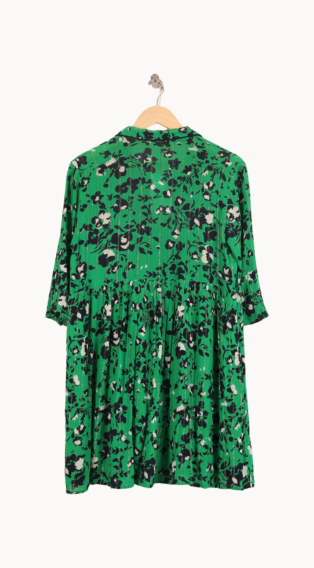 Robe Chemise Verte et Noire - Taille S/36 de la marque ba&sh | PARAD52030 - Vendu par Paradigme - Image 4