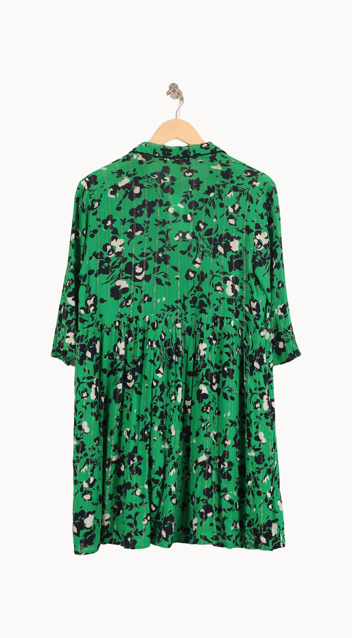 Robe Chemise Verte et Noire - Taille S/36 de la marque ba&sh | PARAD52030 - Vendu par Paradigme - Image 4