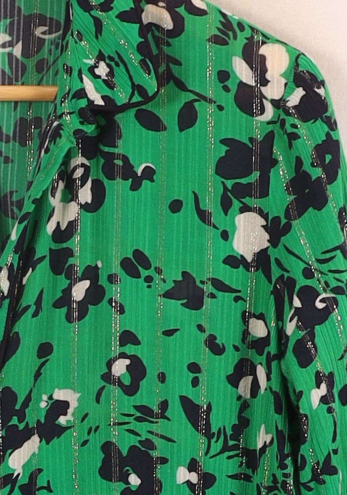 Robe Chemise Verte et Noire - Taille S/36 de la marque ba&sh | PARAD52030 - Vendu par Paradigme - Image 3