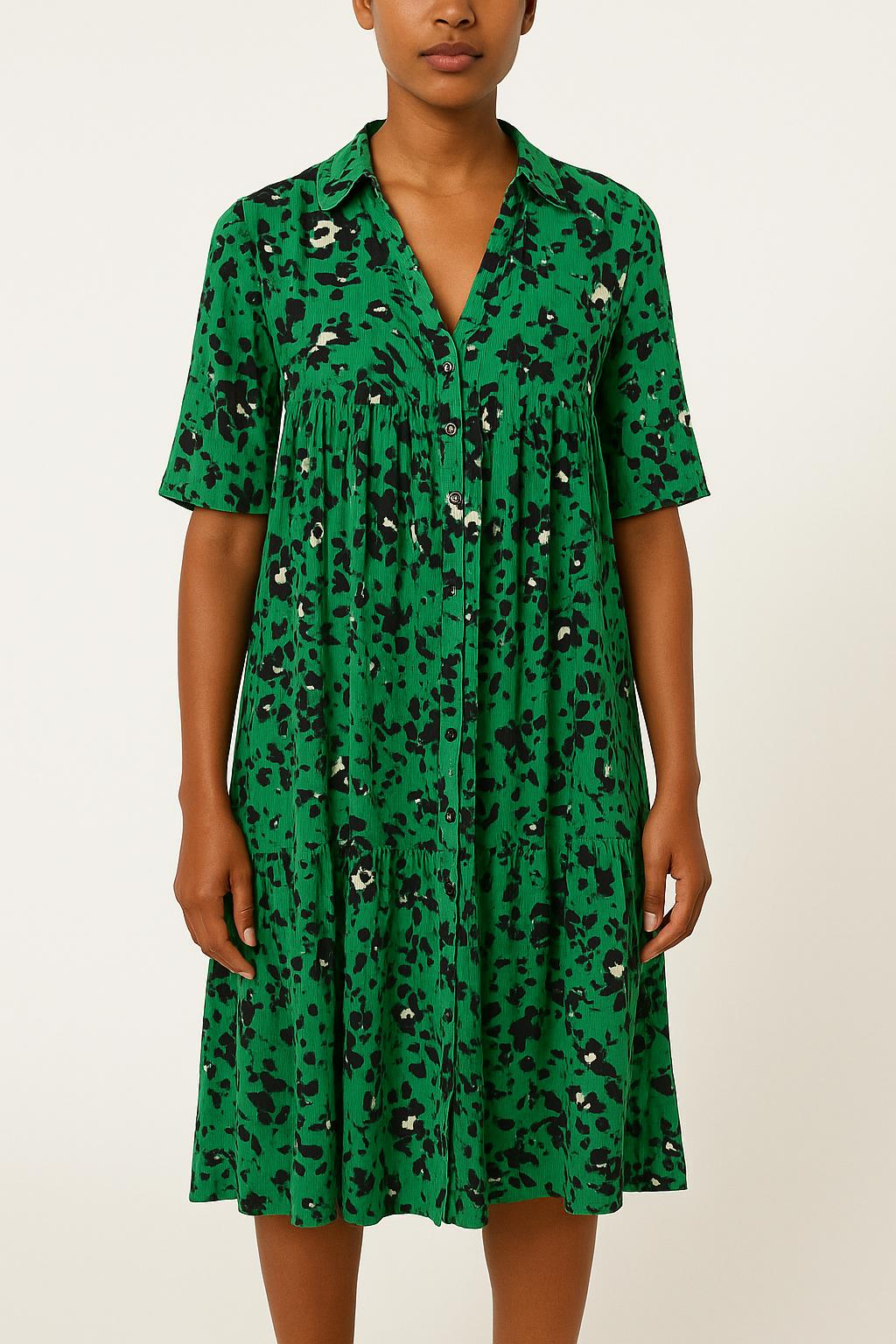 Robe Chemise Verte et Noire - Taille S/36 de la marque ba&sh | PARAD52030 - Vendu par Paradigme - Image 1