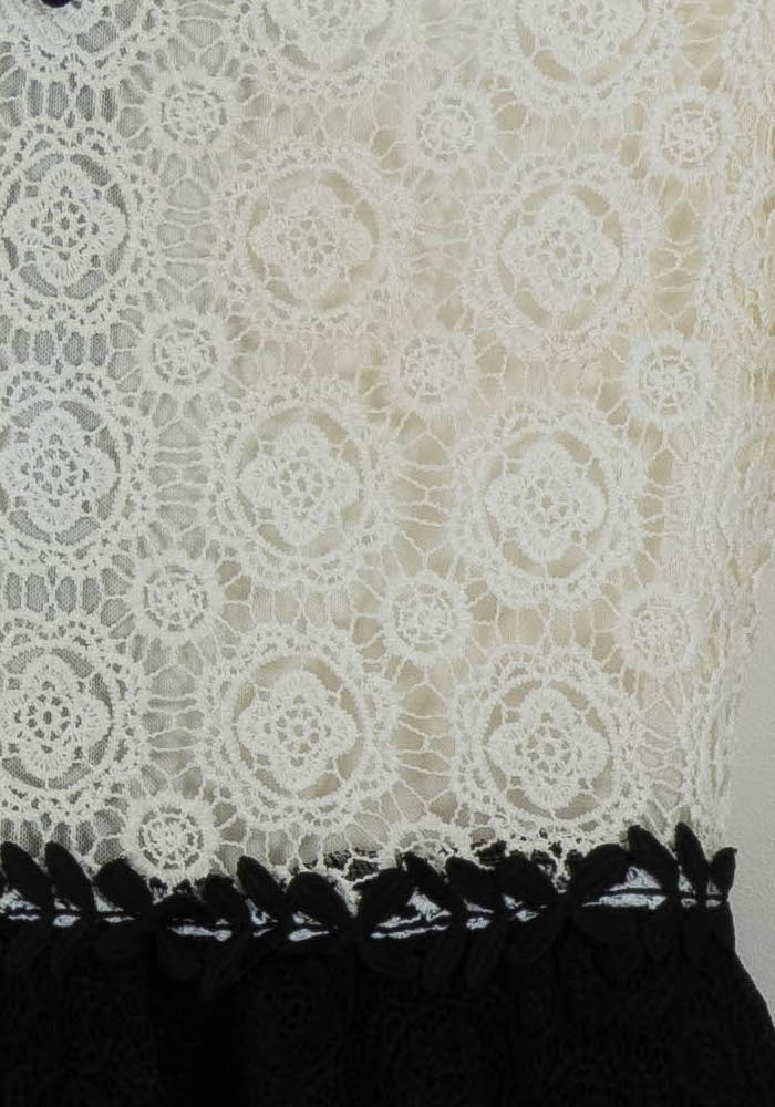 Robe Dentelle Noire et Blanche - Taille S/36 de la marque Maje | PARAD52032 - Vendu par Paradigme - Image 3