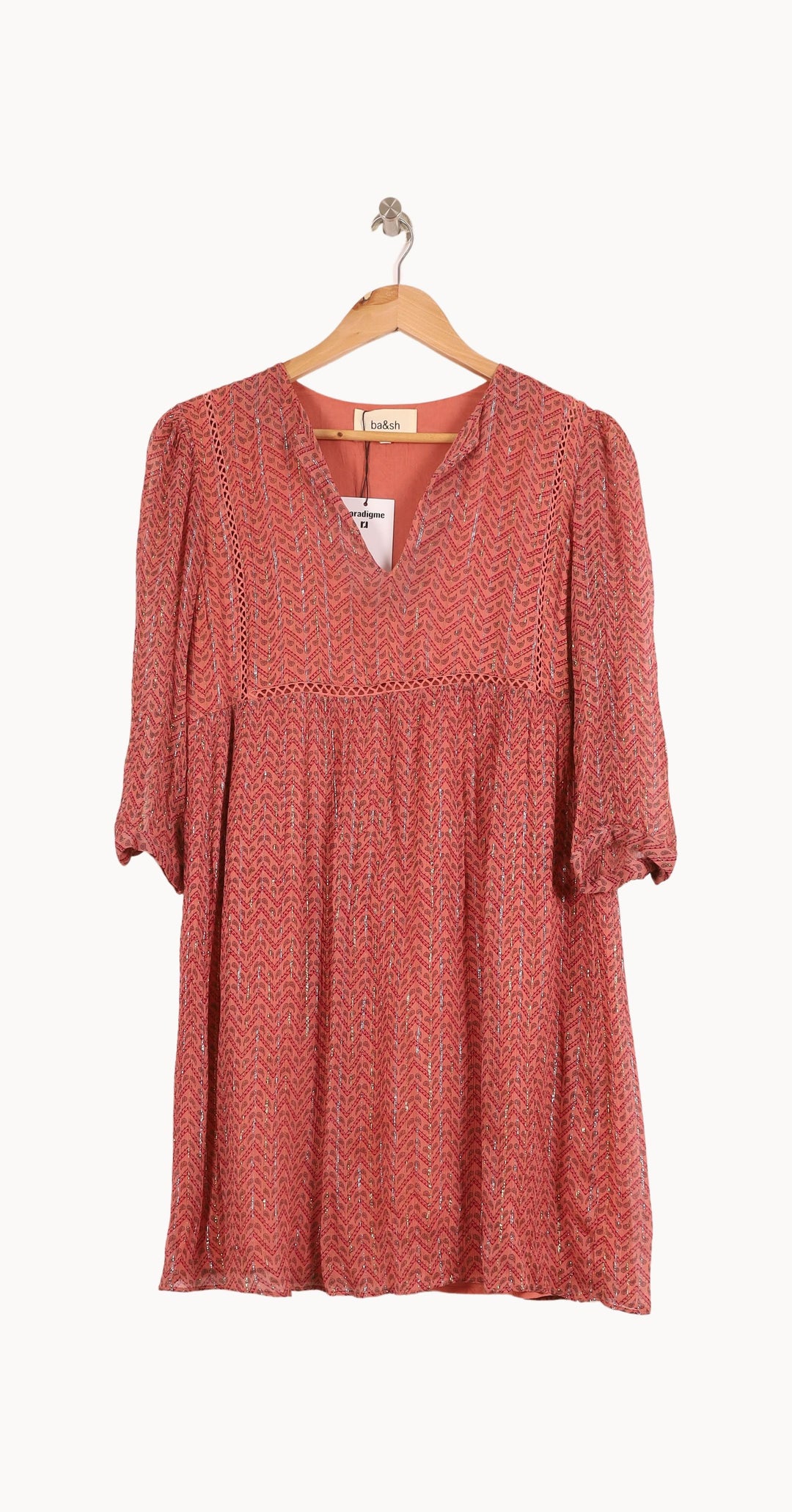 Robe Midi Rose - Taille S/36 de la marque ba&sh | PARAD52033 - Vendu par Paradigme - Image 2