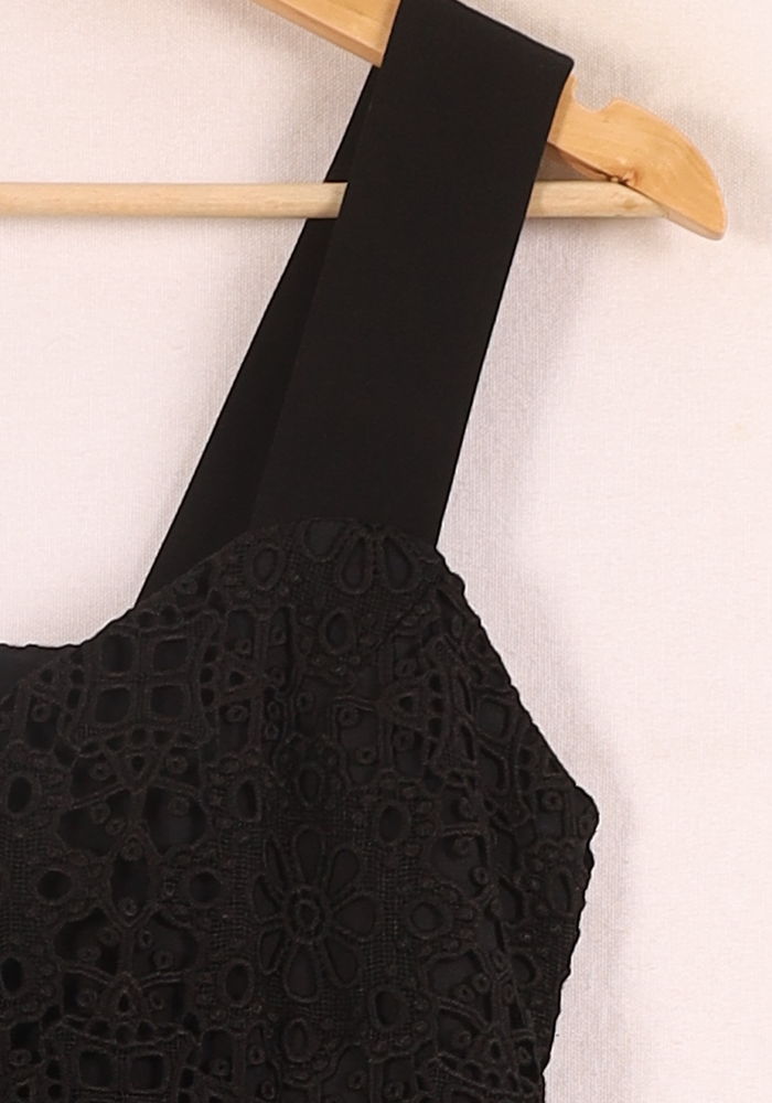 Robe Midi Noire - Taille M/38 de la marque Claudie Pierlot | PARAD52035 - Vendu par Paradigme - Image 3