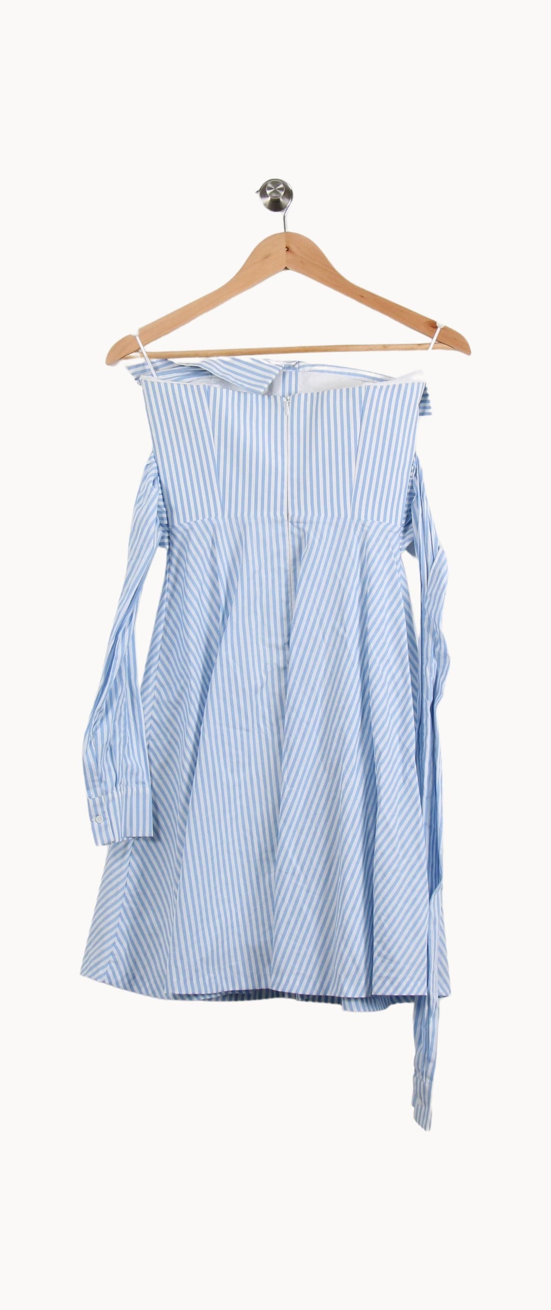Robe Chemise Bleu et Blanc - Taille XS/34 de la marque Claudie Pierlot | PARAD52048 - Vendu par Paradigme - Image 4