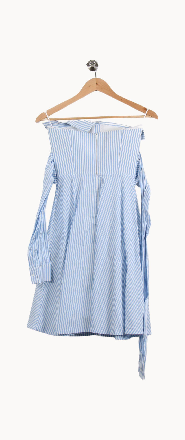 Robe Chemise Bleu et Blanc - Taille XS/34 de la marque Claudie Pierlot | PARAD52048 - Vendu par Paradigme - Image 4