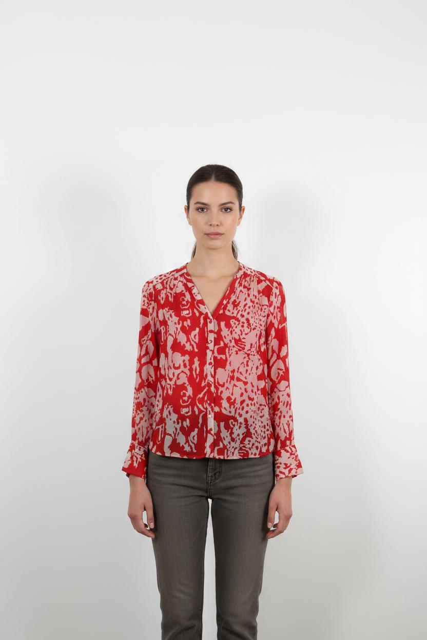 Chemise Rouge et Blanche - Taille S/36