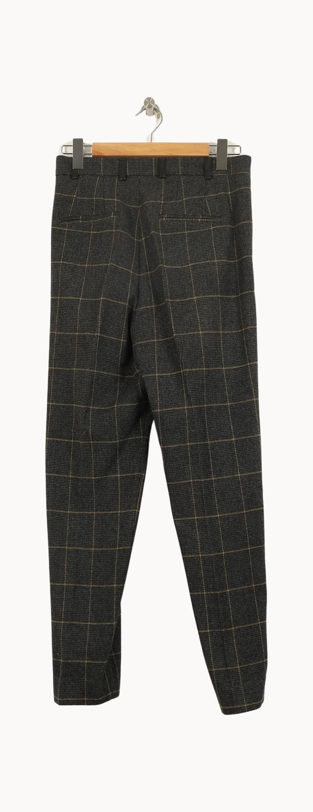 Pantalon À Carreaux Noir et Beige - Taille S/36 de la marque The Kooples | PARAD52078 - Vendu par Paradigme - Image 4