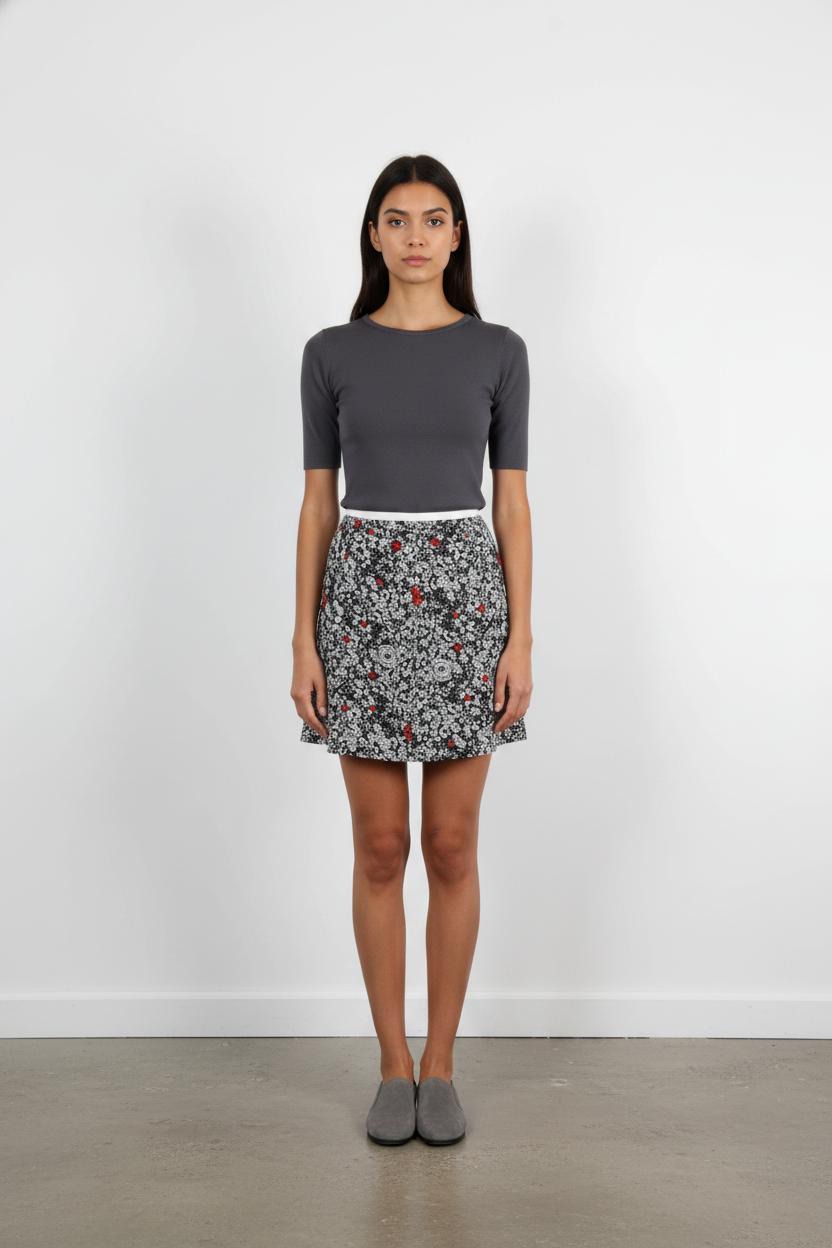Jupe Courte Noire et Blanche - Taille M/38