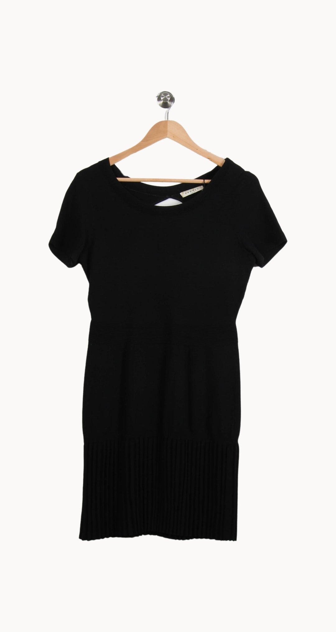 Robe Noire - Taille L/40 de la marque Sandro | PARAD52086 - Vendu par Paradigme - Image 2