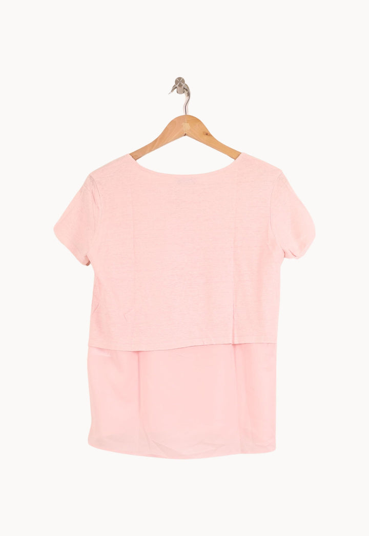 Tee-shirt Rose - Taille L/40 de la marque Sandro | PARAD52088 - Vendu par Paradigme - Image 4