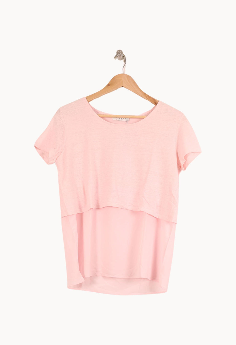 Tee-shirt Rose - Taille L/40 de la marque Sandro | PARAD52088 - Vendu par Paradigme - Image 2