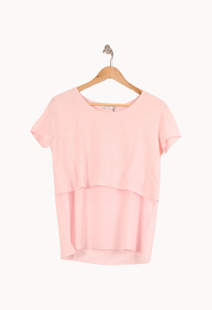Tee-shirt Rose - Taille L/40 de la marque Sandro | PARAD52088 - Vendu par Paradigme - Image 2