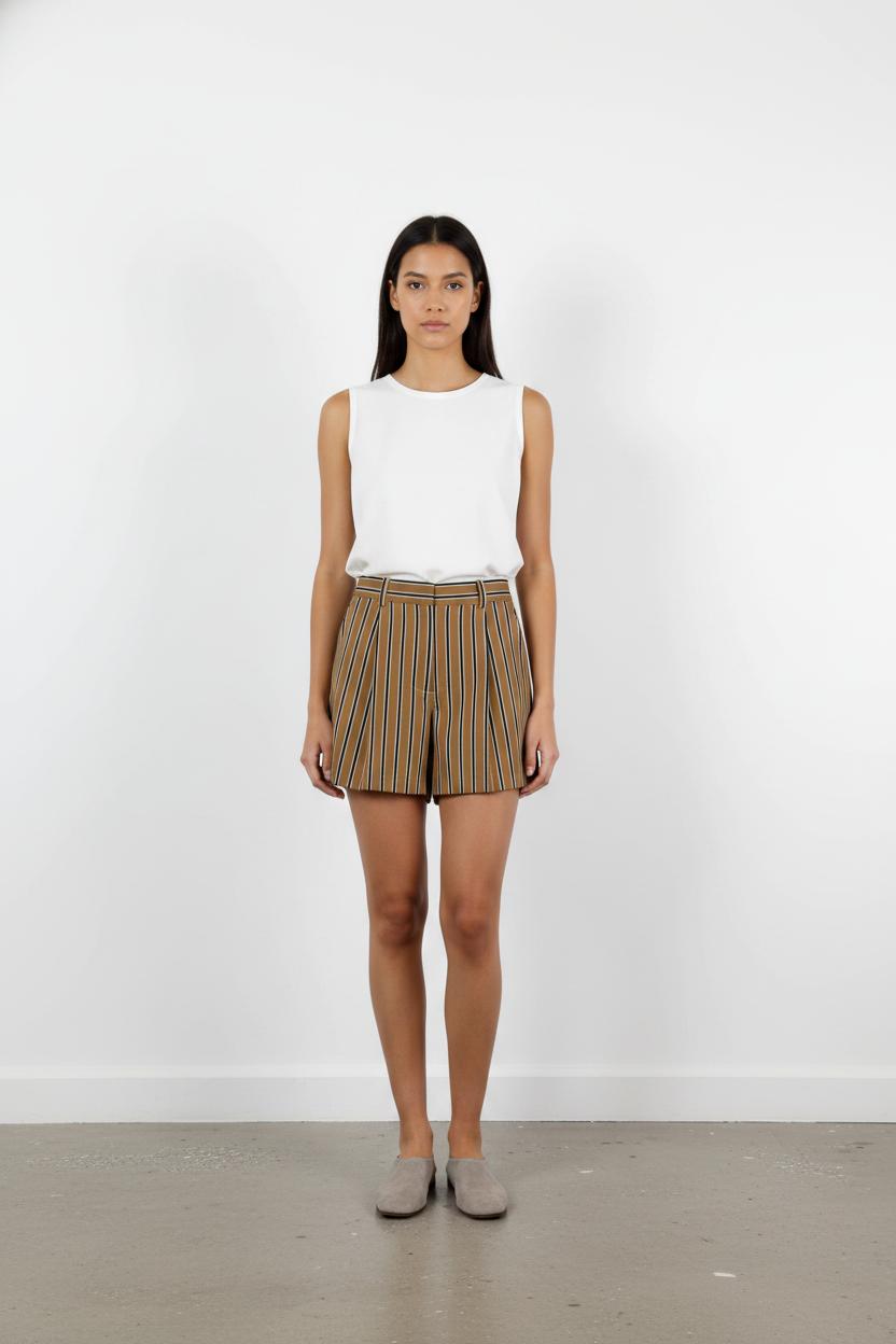 Short Rayé Marron et Noir - Taille L/40