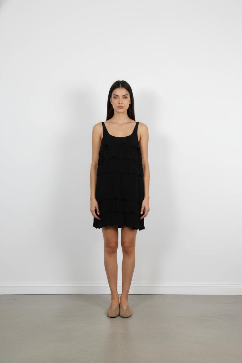 Robe Volantée Noire - Taille L/40