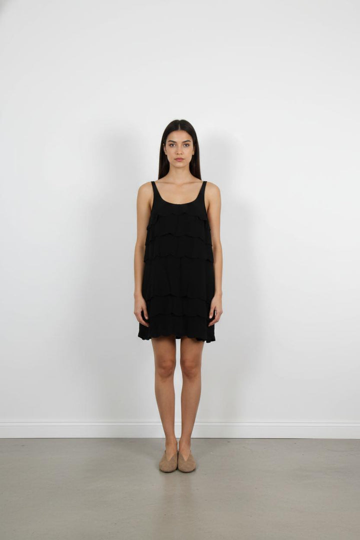 Robe Volantée Noire - Taille L/40