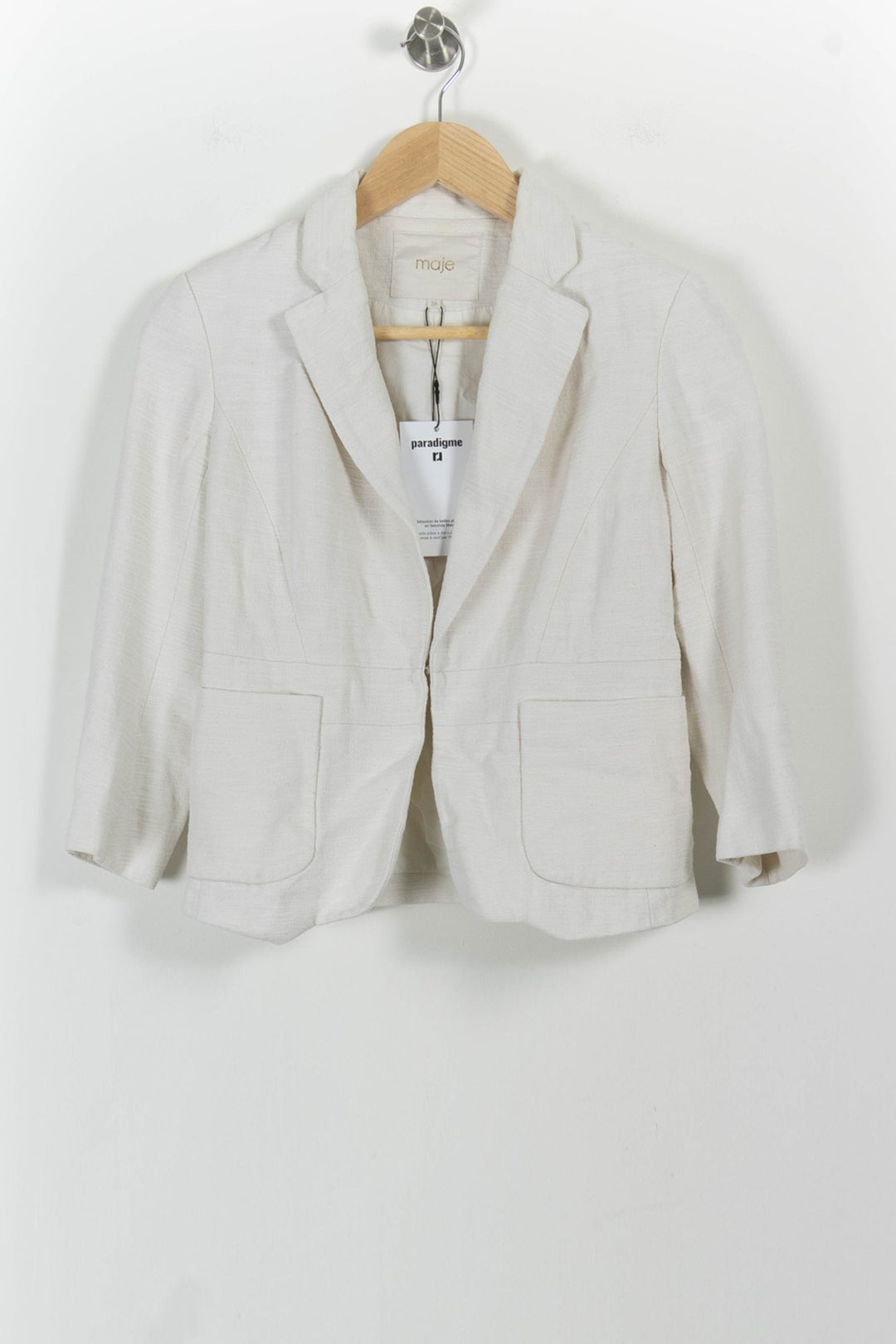Veste Tailleur Blanche - Taille S/36 de la marque Maje | PARAD52120 - Vendu par Paradigme - Image 2