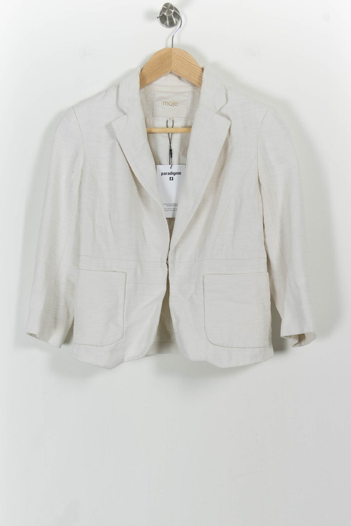 Veste Tailleur Blanche - Taille S/36 de la marque Maje | PARAD52120 - Vendu par Paradigme - Image 2