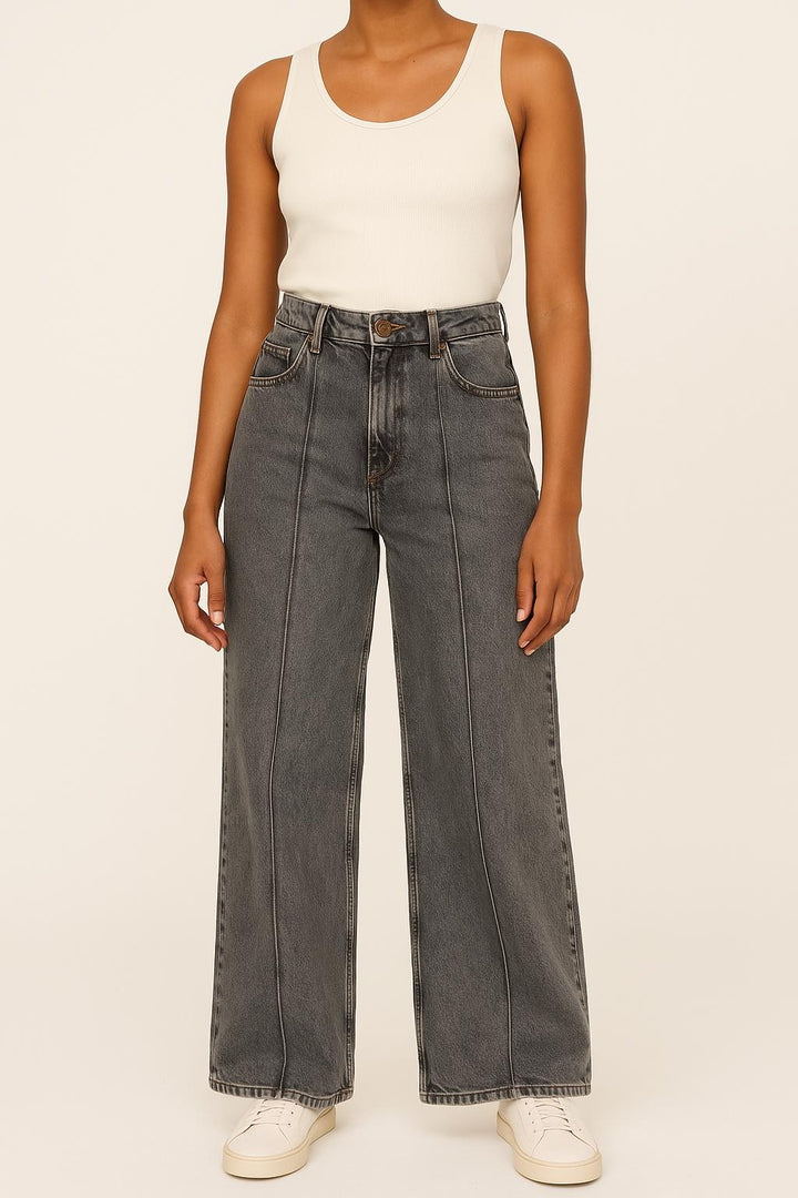 Jean Large Gris - Taille S/36 de la marque American Vintage | PARAD52125 - Vendu par Paradigme - Image 1