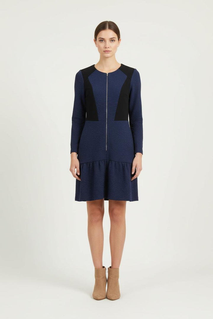 Robe Courte Bleue et Noire - Taille S/36 de la marque Sandro | PARAD52160 - Vendu par Paradigme - Image 1