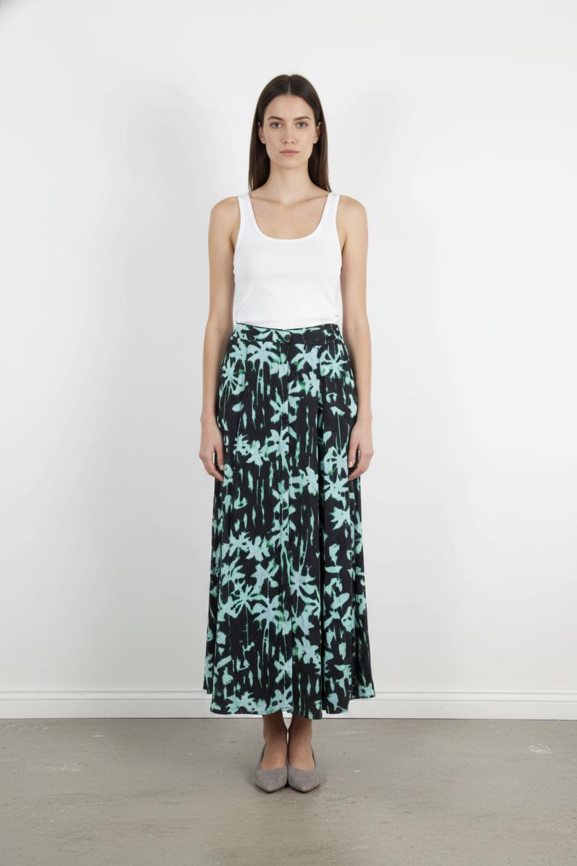 Jupe Longue Noire et Verte - Taille S/36