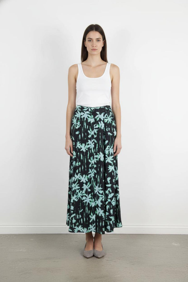 Jupe Longue Noire et Verte - Taille S/36