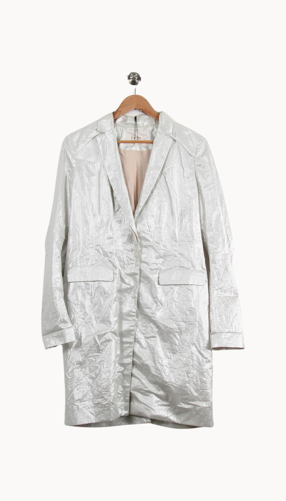 Veste Tailleur Argentée - Taille M/38 de la marque Maje | PARAD52170 - Vendu par Paradigme - Image 2