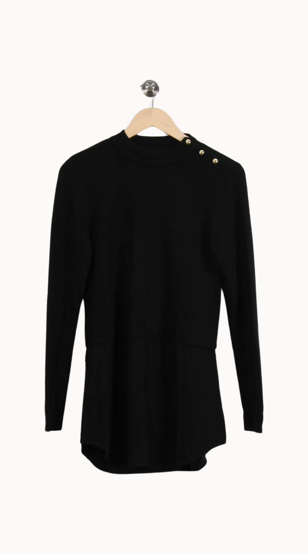 Pull Noir - Taille L/40 de la marque Sandro | PARAD52171 - Vendu par Paradigme - Image 2