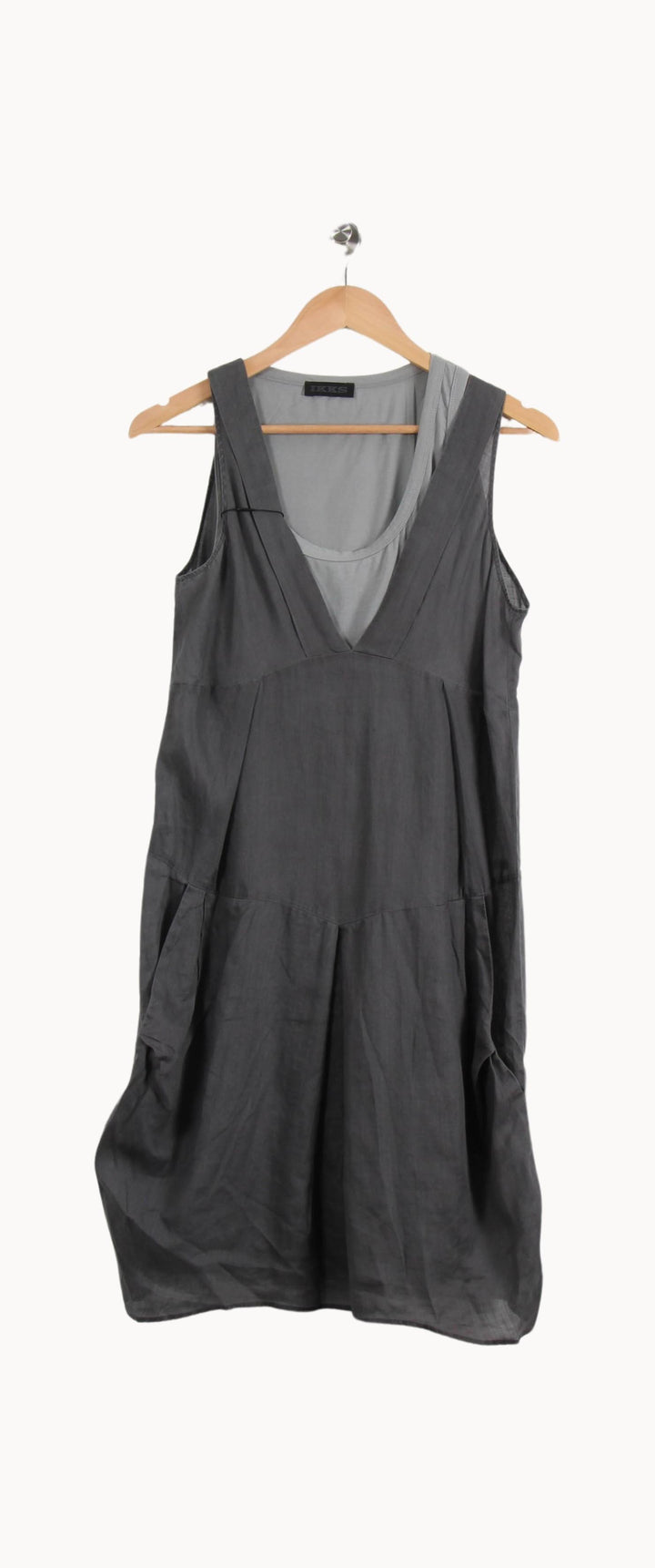 Robe Midi Grise - Taille M/38 de la marque IKKS | PARAD52176 - Vendu par Paradigme - Image 2