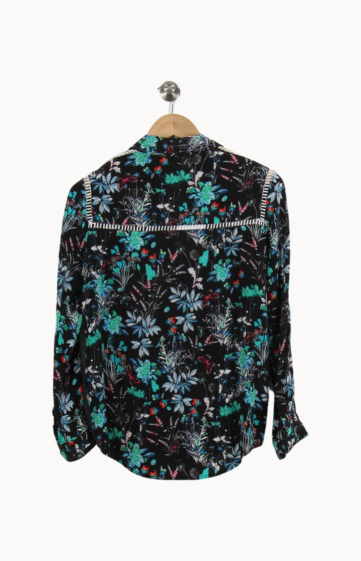 Chemise Fleurie Noire et Verte - Taille XXS/32 de la marque IKKS | PARAD52181 - Vendu par Paradigme - Image 4