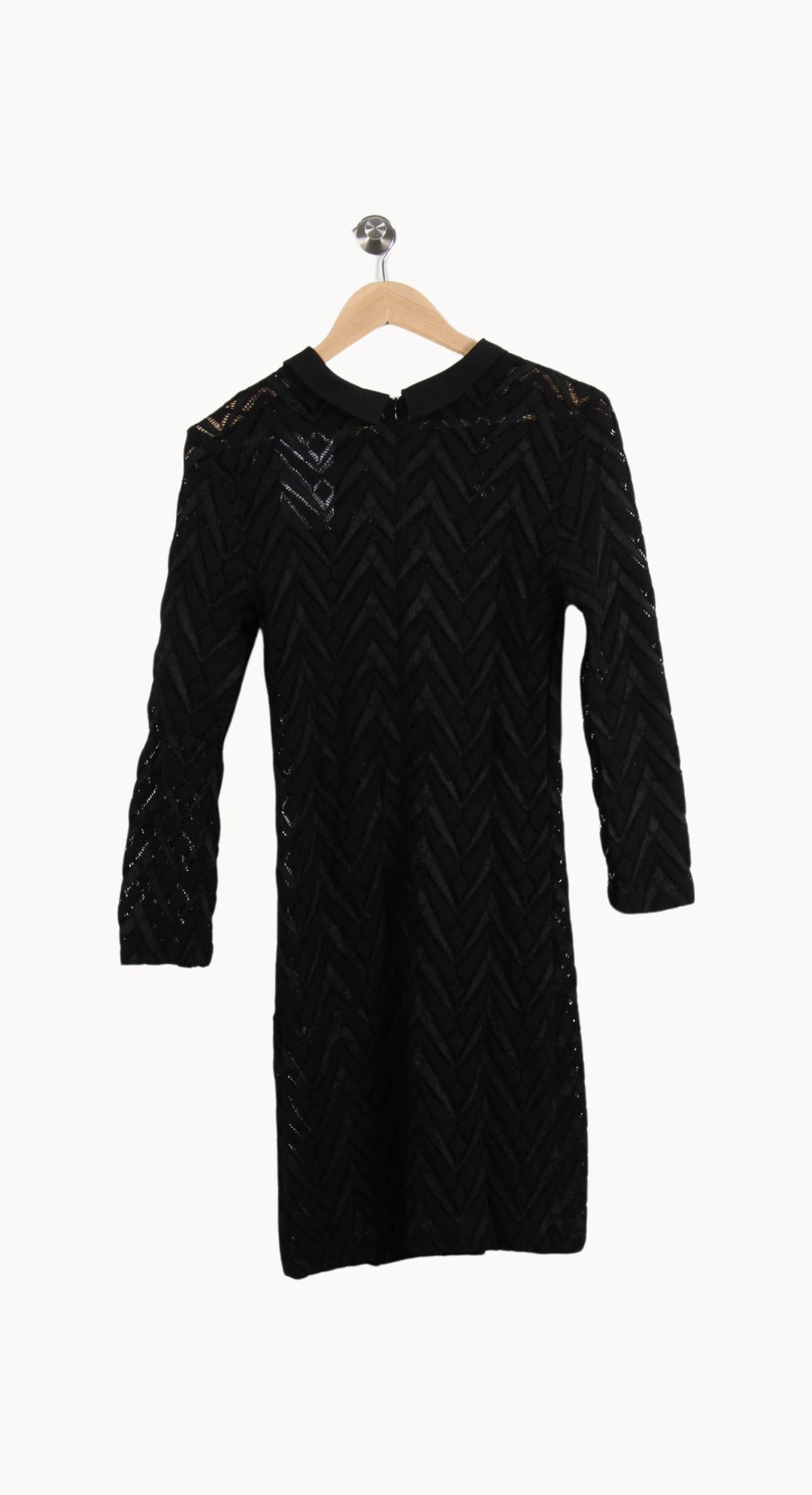 Robe Droite Noire - Taille L/40 de la marque Sandro | PARAD52186 - Vendu par Paradigme - Image 4