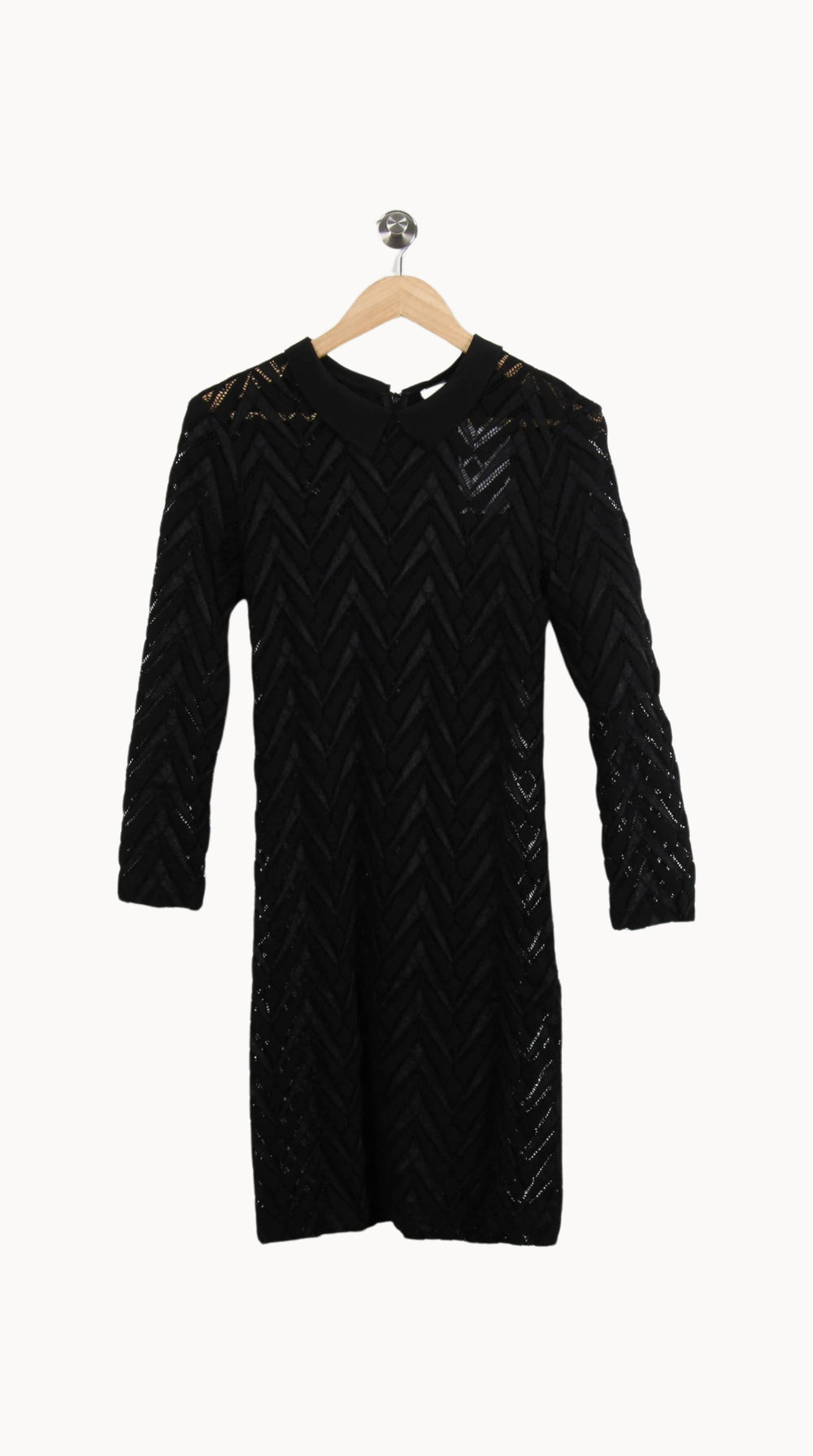 Robe Droite Noire - Taille L/40 de la marque Sandro | PARAD52186 - Vendu par Paradigme - Image 2