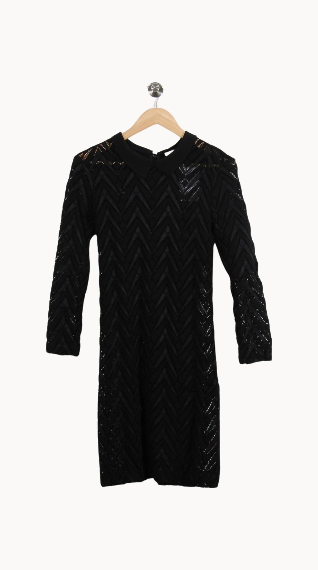 Robe Droite Noire - Taille L/40 de la marque Sandro | PARAD52186 - Vendu par Paradigme - Image 2