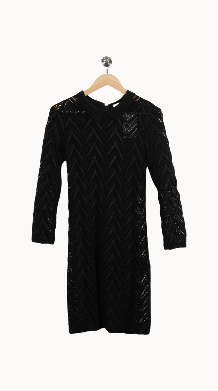 Robe Droite Noire - Taille L/40 de la marque Sandro | PARAD52186 - Vendu par Paradigme - Image 2