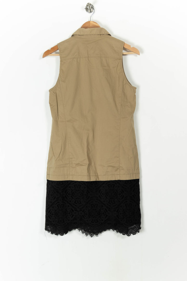 Robe Sans Manches Beige et Noire - Taille M/38 de la marque Comptoir des Cotonniers | PARAD52201 - Vendu par Paradigme - Image 4