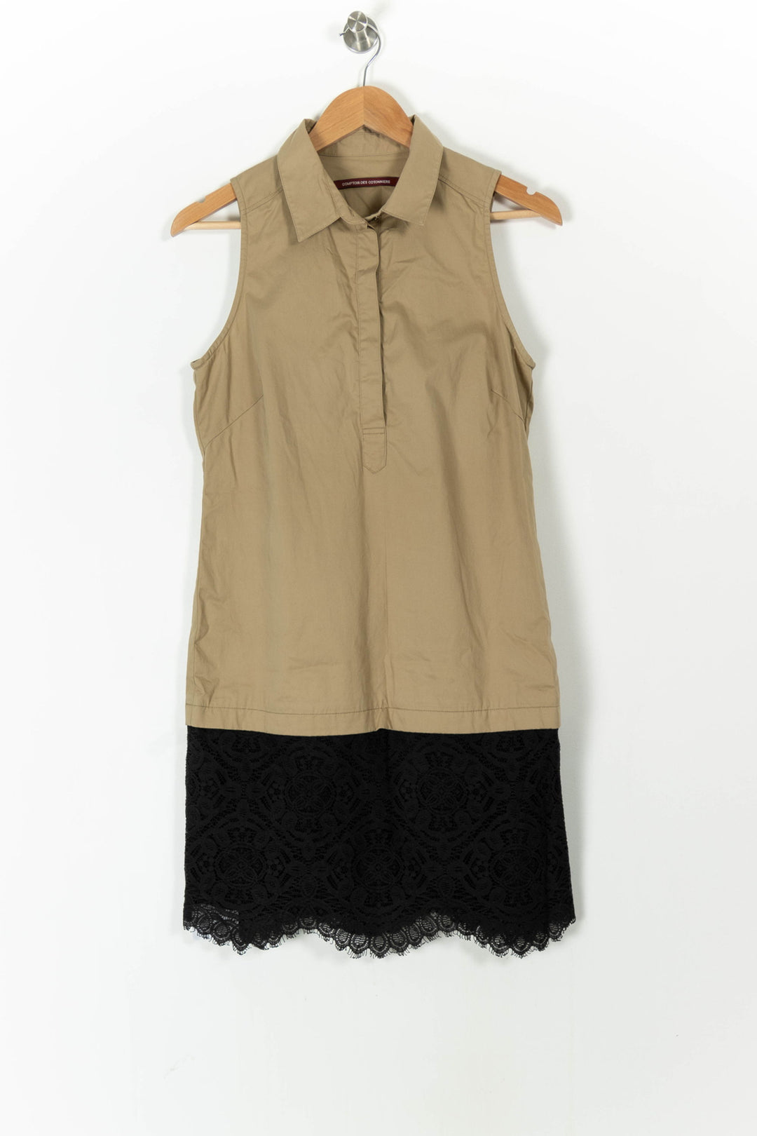 Robe Sans Manches Beige et Noire - Taille M/38 de la marque Comptoir des Cotonniers | PARAD52201 - Vendu par Paradigme - Image 2