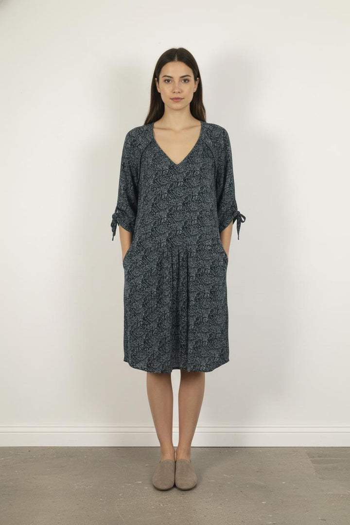 Robe Midi Bleu et Blanc - Taille L/40