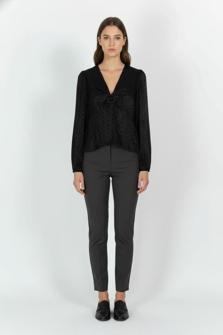 Blouse Noire - Taille S/36 de la marque The Kooples | PARAD52223 - Vendu par Paradigme - Image 1