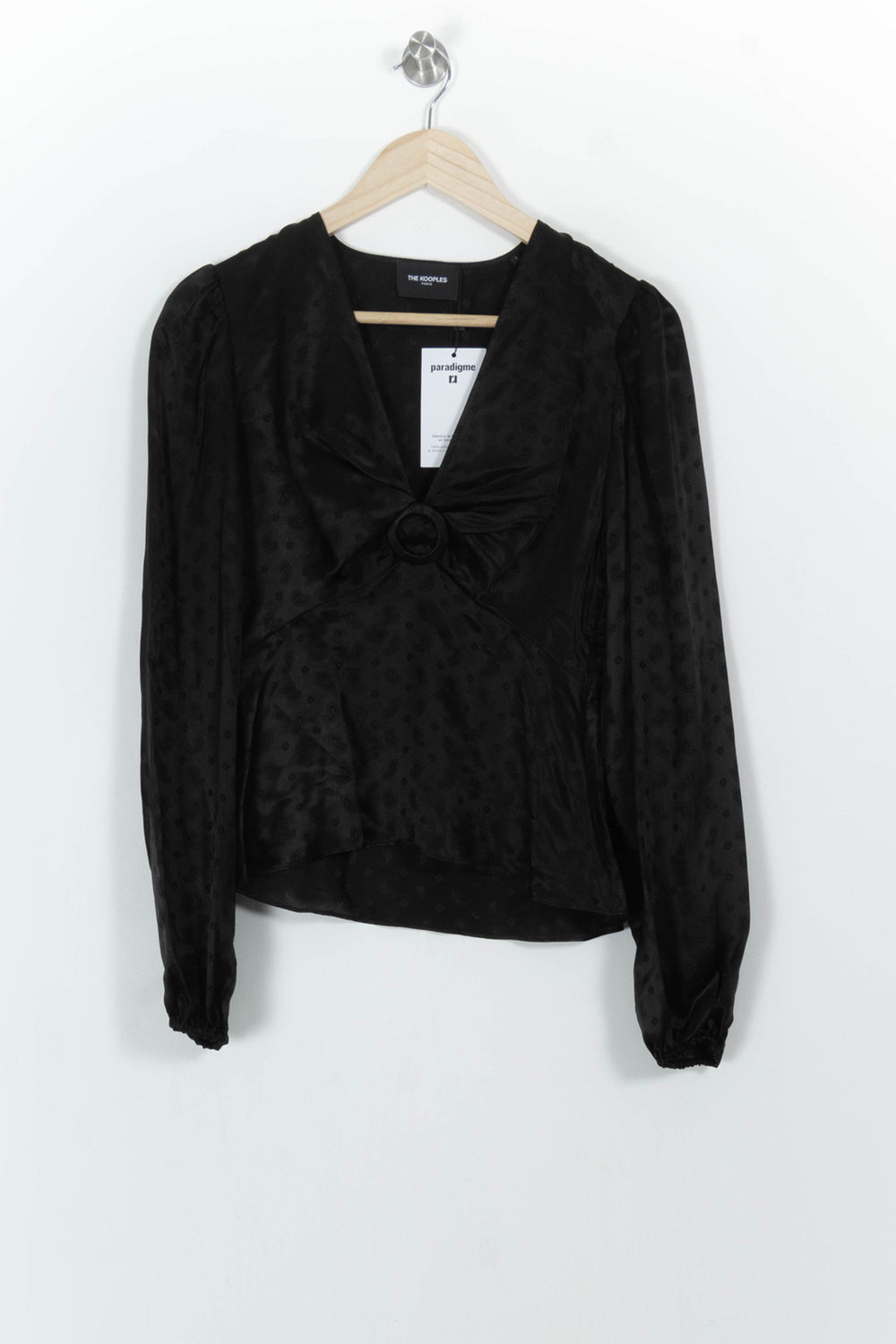 Blouse Noire - Taille S/36 de la marque The Kooples | PARAD52223 - Vendu par Paradigme - Image 2