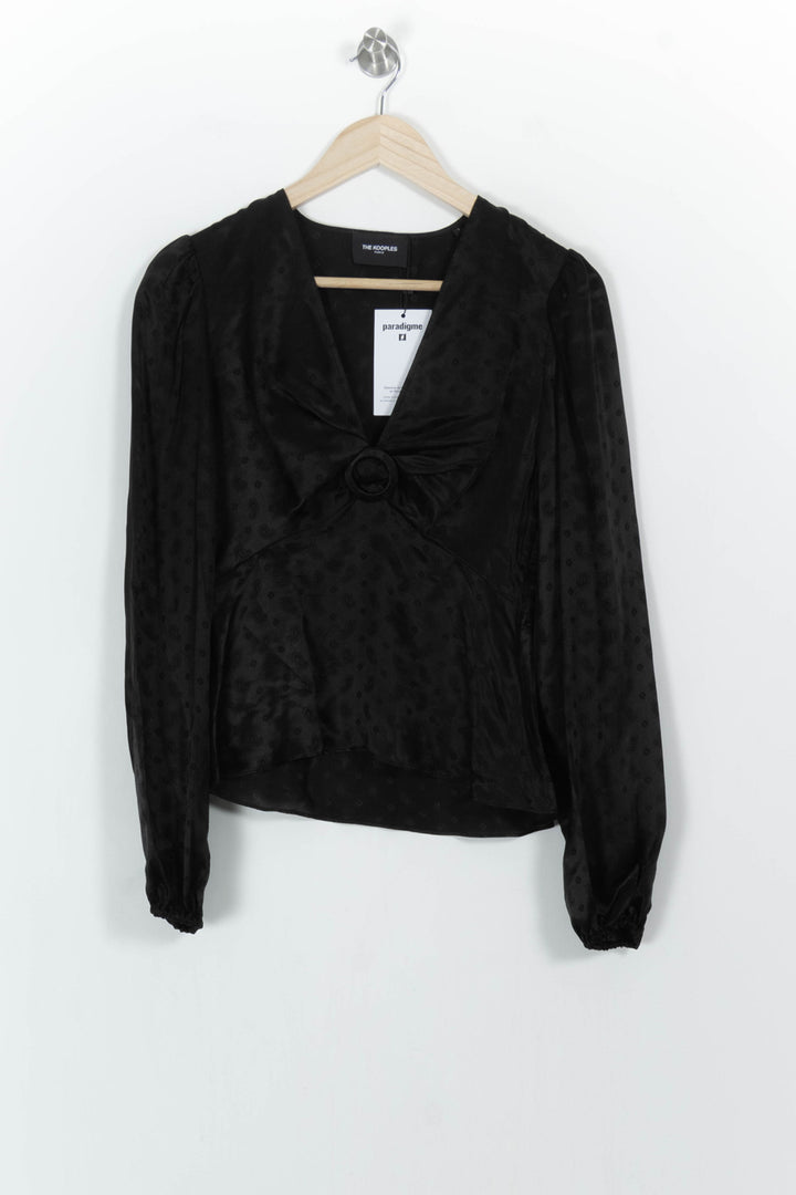 Blouse Noire - Taille S/36 de la marque The Kooples | PARAD52223 - Vendu par Paradigme - Image 2