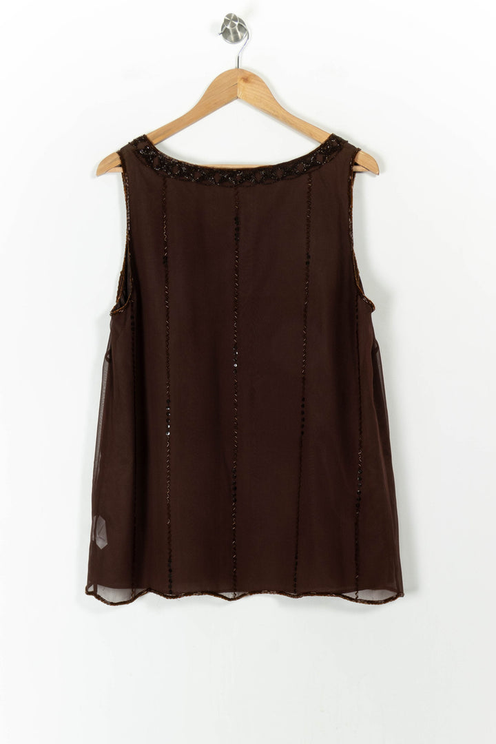 Débardeur Marron - Taille L/40 de la marque Marina Rinaldi | PARAD52238 - Vendu par Paradigme - Image 4