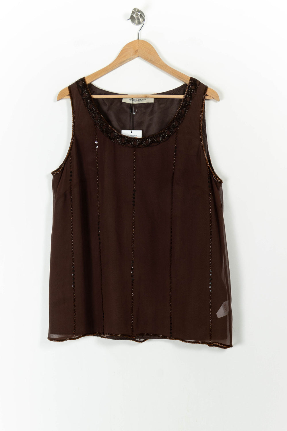 Débardeur Marron - Taille L/40 de la marque Marina Rinaldi | PARAD52238 - Vendu par Paradigme - Image 2